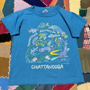 Vintage 1992 Chatanooga Tennessee Aquarium Nature Graphic Shirt Small 6-8